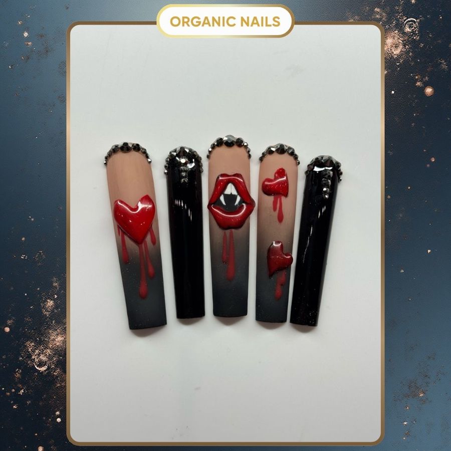 halloween nails at Organic Nails El Paso